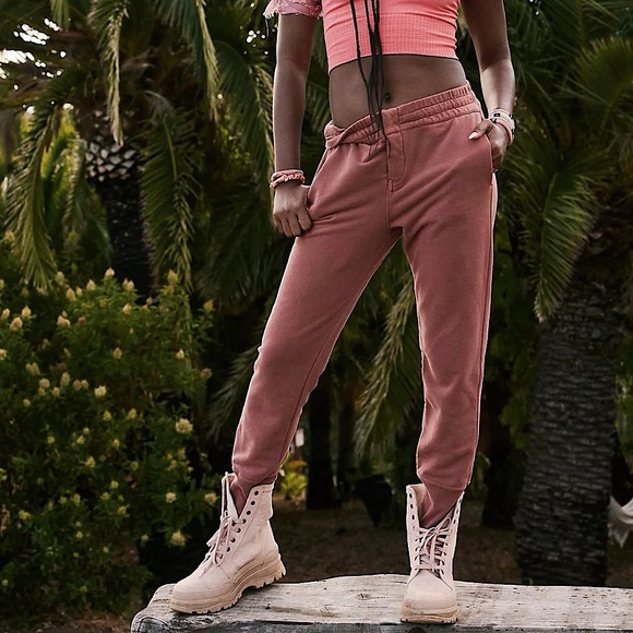 NEW Free People Core Four Joggers In Coconut Shell - Picture 1 of 14